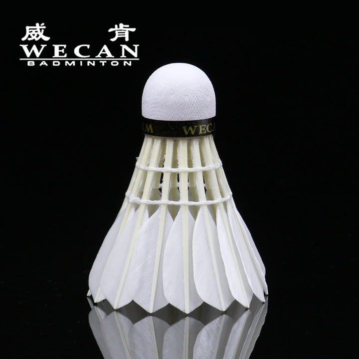WECAN 12 PCS Gold Badminton Duck Feather Badminton Shuttlecock