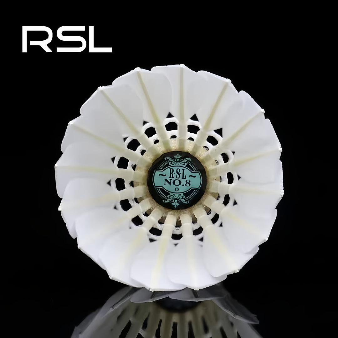 RSL 12 PCS RSL NO.8 Badminton Goose Feather Badminton Shuttlecock