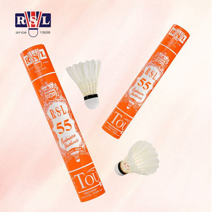 RSL 12 PCS RSL 55 Badminton Duck Feather Badminton Shuttlecock