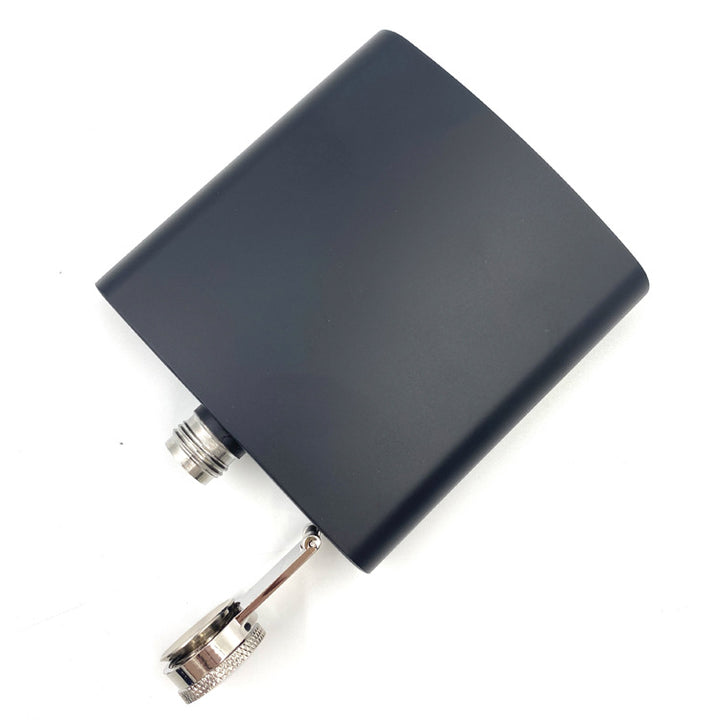 8 oz Black Enamel Stainless Steel Hip Flask - Portable Outdoor Whiskey Flask for Camping &amp; Travel (Wholesale)