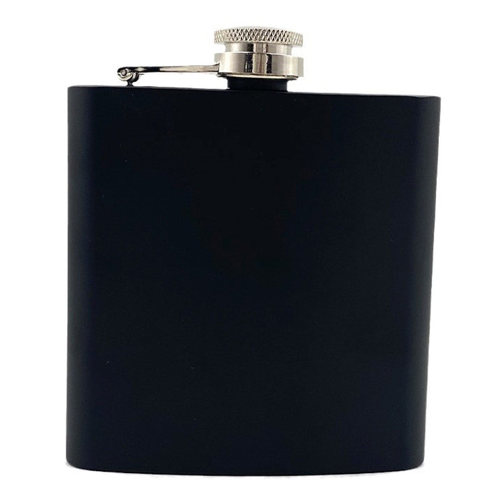 8 oz Black Enamel Stainless Steel Hip Flask - Portable Outdoor Whiskey Flask for Camping &amp; Travel (Wholesale)