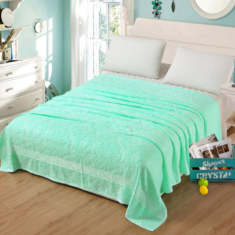 Cotton Terry Blanket – 100% Cotton, Lightweight, Breathable, Soft Summer Throw for Single Use