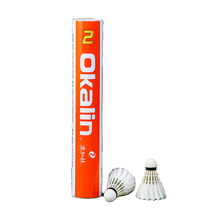 OKALIN 12 PCS AC-2 Badminton Duck Feather Badminton Shuttlecock