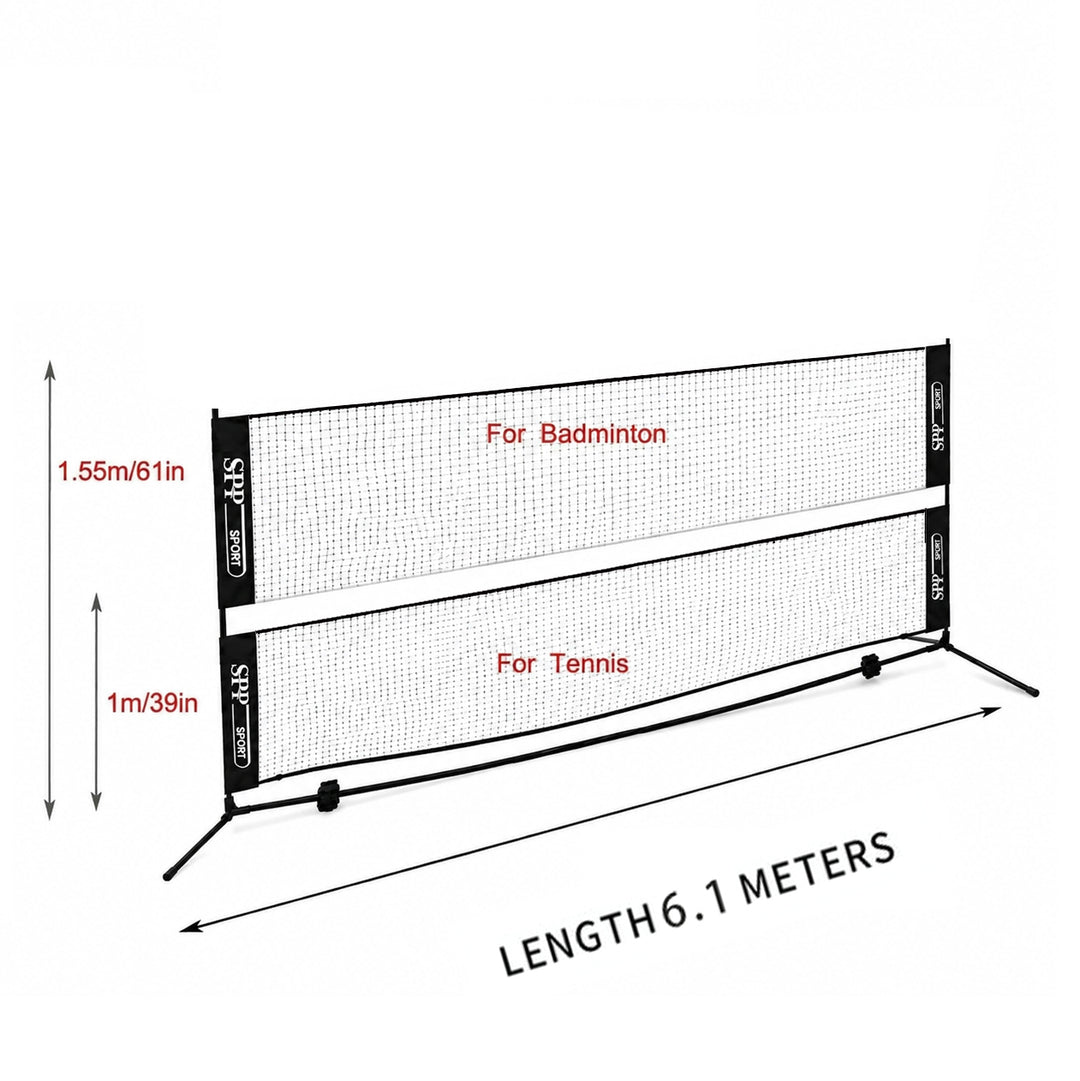 SPPHONEIX Portable Volleyball Badminton Tennis Net With Frame