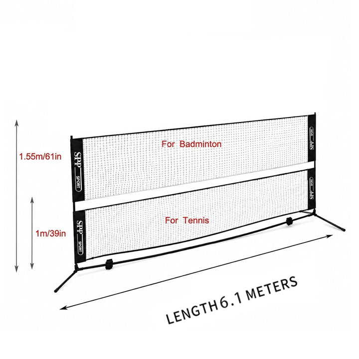 SPPHONEIX Portable Volleyball Badminton Tennis Net With Frame