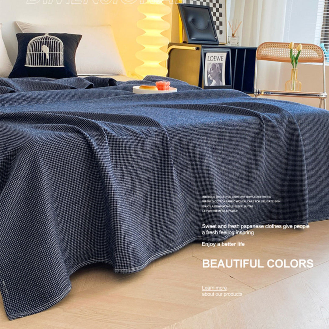 Japanese-Style All-Cotton Towel Blanket - Summer Thin Pure Cotton Double King-Sized Bedding Blanket