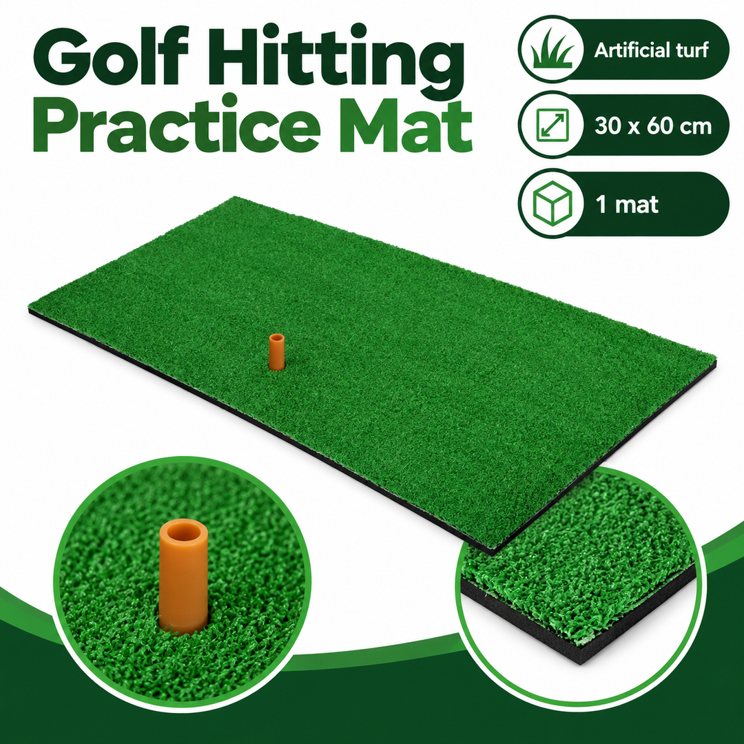 SPP 1 PCS Mini Golf Hitting Practice Mat 30 × 60 cm – Artificial Turf Swing Training Mat for Indoor &amp; Outdoor Practice