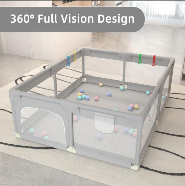 Baby Playpen 180 × 150cm / 200 × 160cm – Extra Large Indoor &amp; Outdoor Activity Center