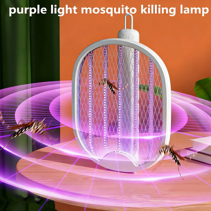 Electric Bug Zapper,Rechargeable Mosquito Killer,Mosquito Bat with Trap Lamp for Indoor and Outdoor