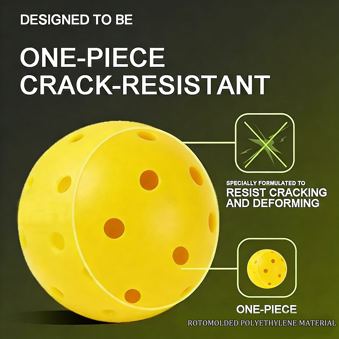 SPP 40-Hole Rotomolded One-Piece Pickleball - Tournament-Grade with Smooth Surface &amp; Uniform Structure