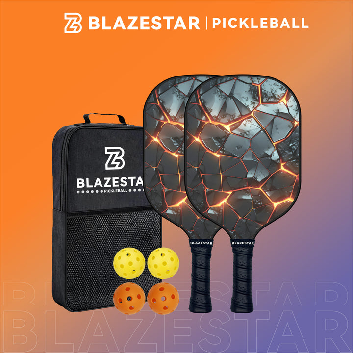 BLAZESTAR Fiberglass Pickleball Paddle Set for Beginners and Training