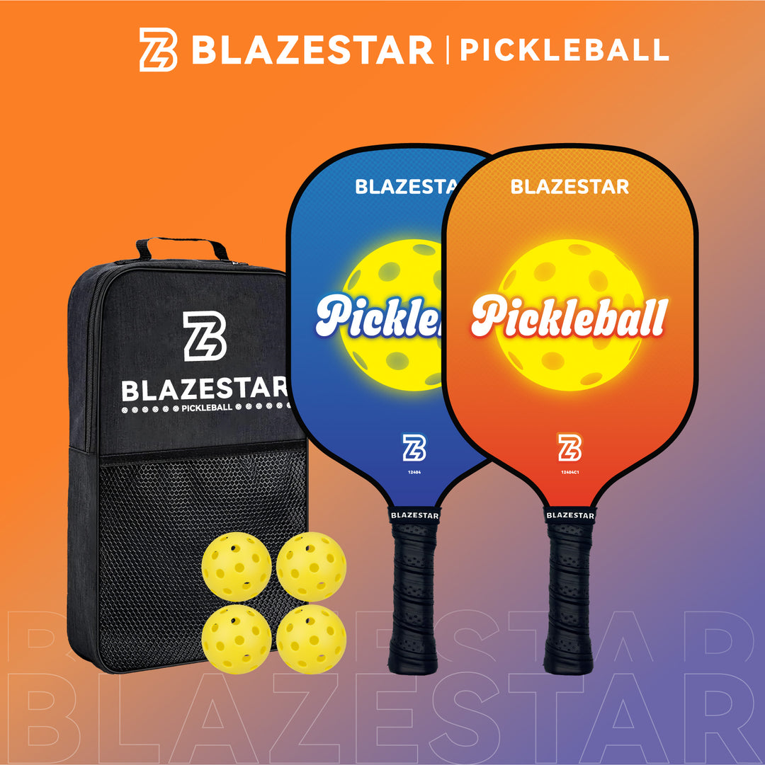 BLAZESTAR Fiberglass Pickleball Paddle Set for Beginners and Training