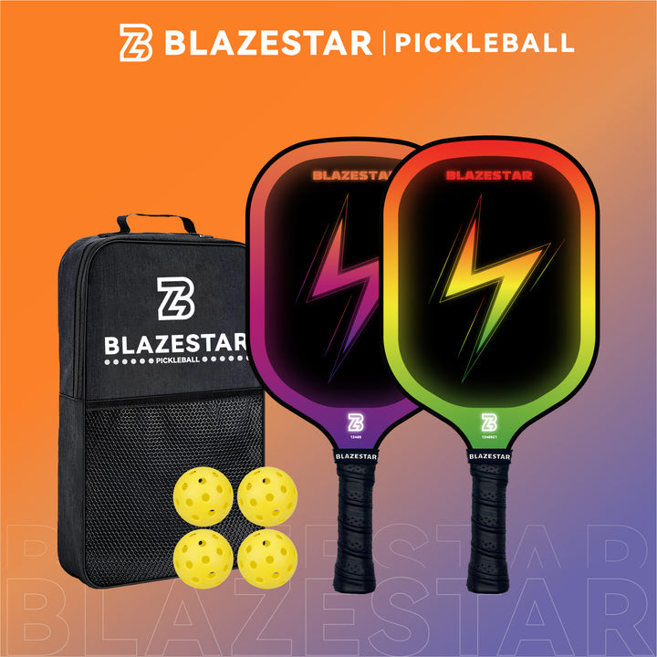 BLAZESTAR Fiberglass Pickleball Paddle Set for Beginners and Training