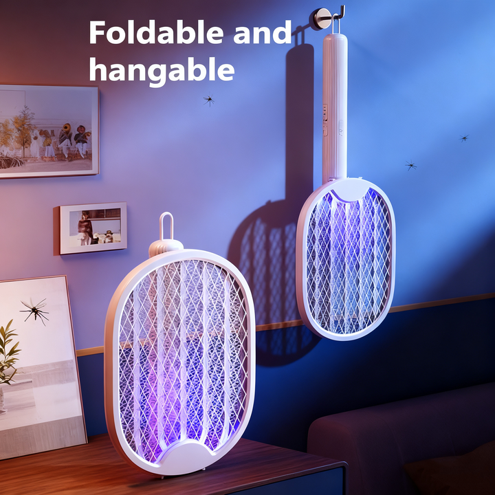 Electric Bug Zapper,Rechargeable Mosquito Killer,Mosquito Bat with Trap Lamp for Indoor and Outdoor