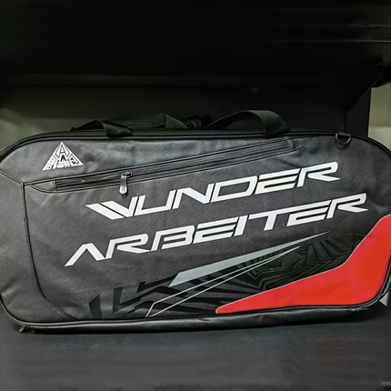 IVUNDER ARBEITER Badminton Sport Bag(WABAG001) Black and Red 9PC