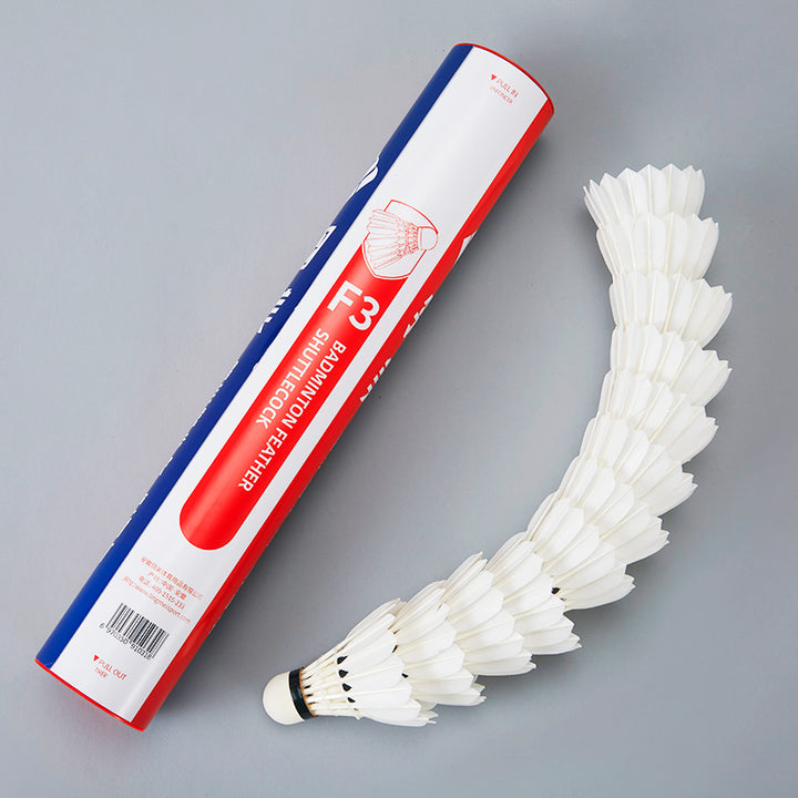 Ling Mei 12 PCS F3 Badminton Goose Feather Badminton Shuttlecock