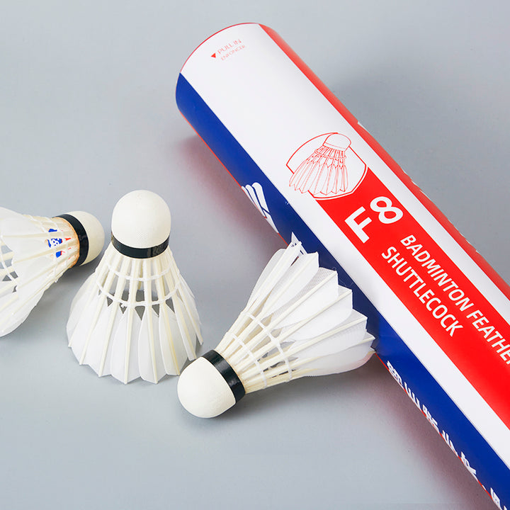 Ling Mei 12 PCS F8 Badminton Goose Feather Badminton Shuttlecock