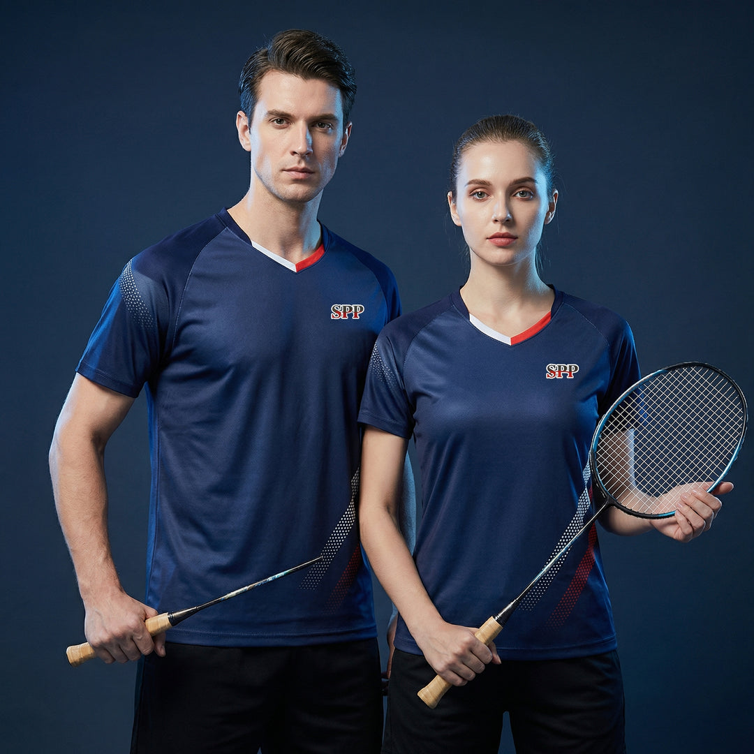 SPPHONEIX Men Women Quick-Dry Mesh Sports T-Shirt Breathable for Badminton Table Tennis Basketball Gym Training Sports Short Sleeve