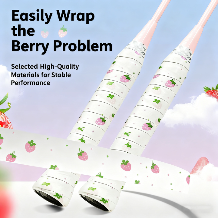 Badminton & Tennis Grip – Printed Design, Sticky, Anti-Slip, Sweat-Absorbent