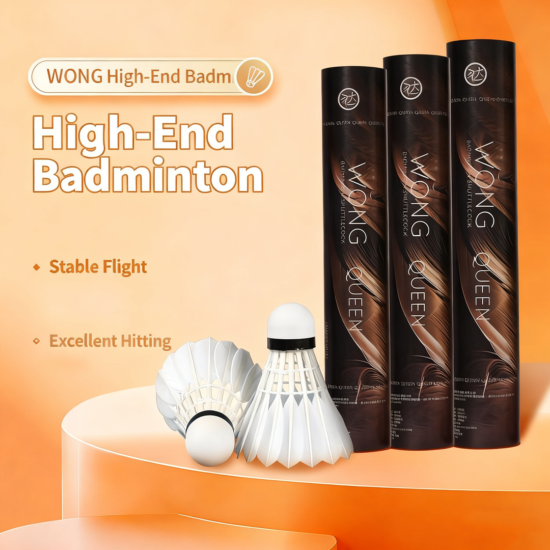 WONG 12 PCS QUEEN Badminton Goose Feather Badminton Shuttlecock