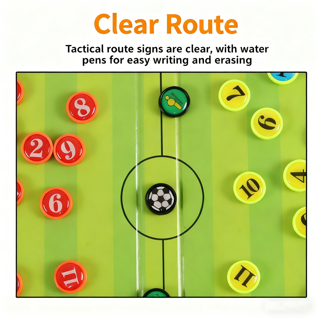 Magnetic Football Coaching Board – Zipper Leather, Portable, Foldable Design