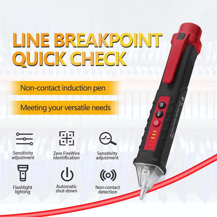 Non-Contact Voltage Detector Digital Electrical Pen Live Wire Tester,VD802