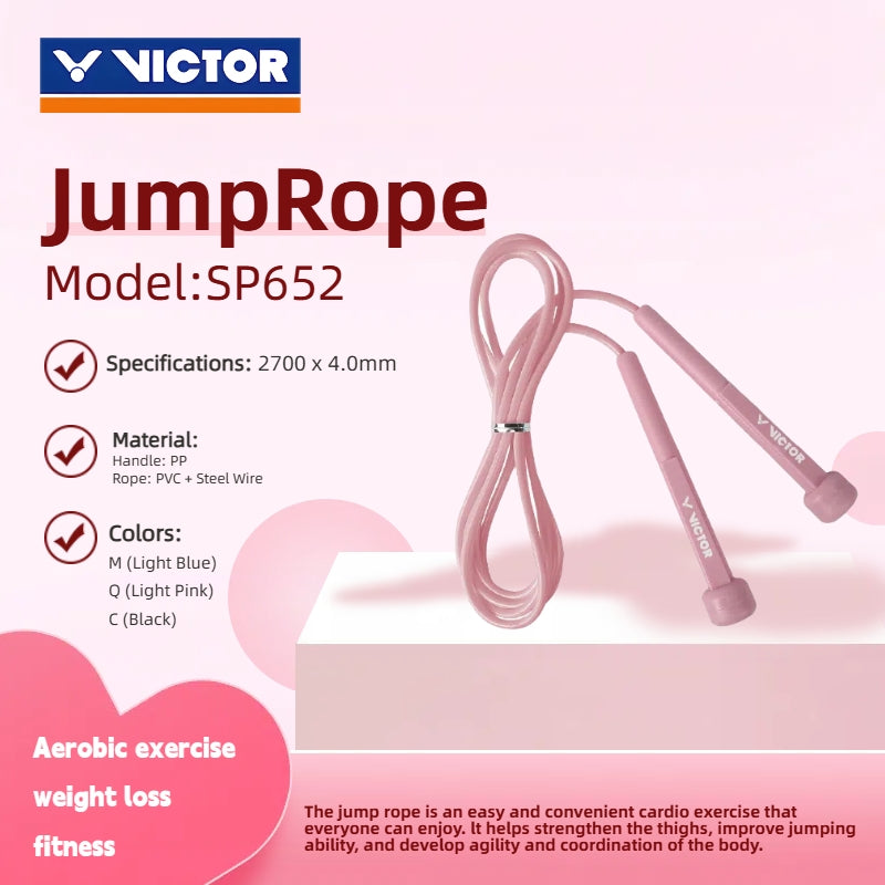 VICTOR Jump Rope – Fitness Training, Unisex, 2.7mx4.0mm,SP652