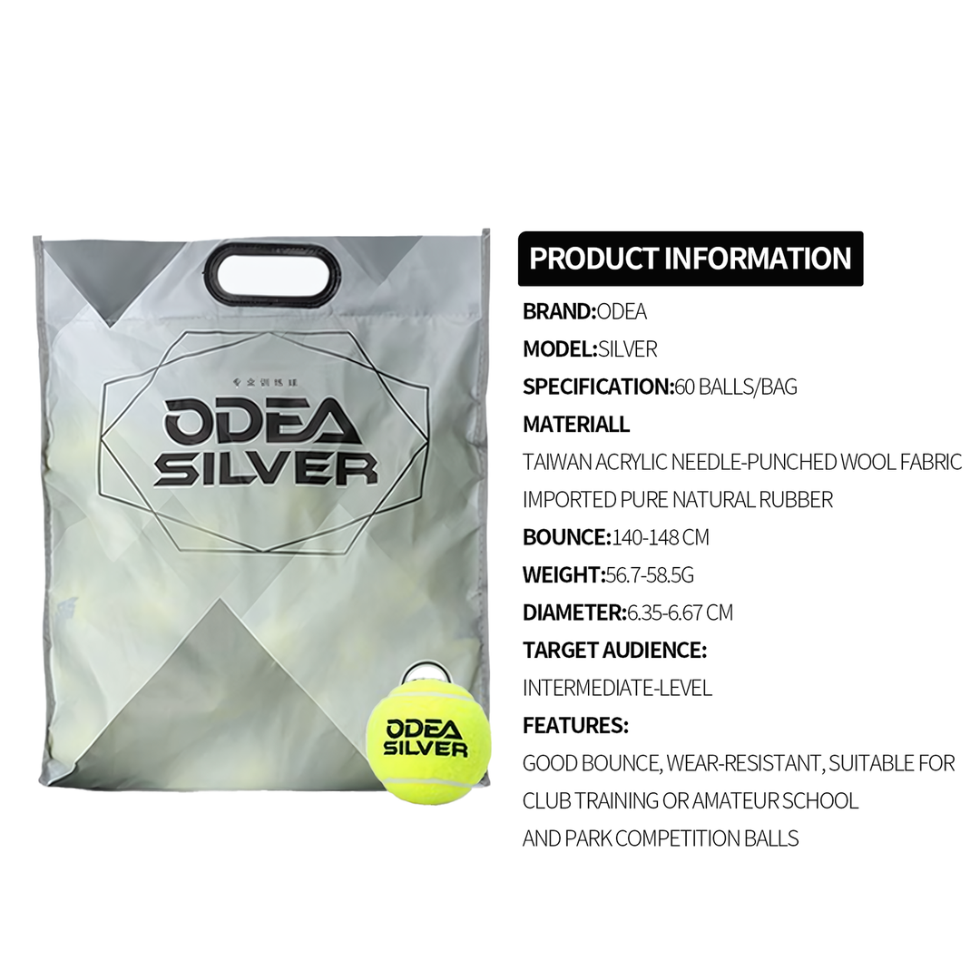 ODEA Silver Training Tennis Balls  (Rebound 135-147CM ITF) 1 pcs