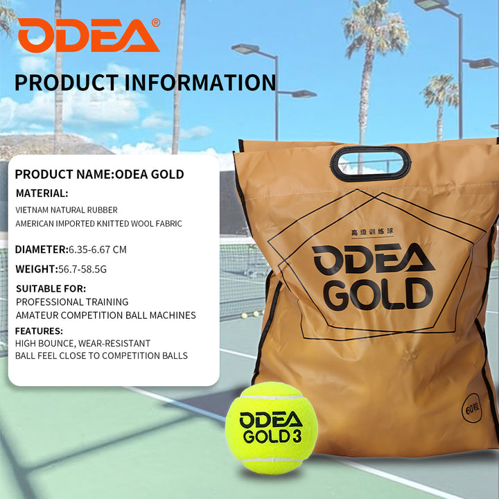 ODEA Gold Training Tennis Balls  (Rebound 140-148CM ITF) 1 Pcs