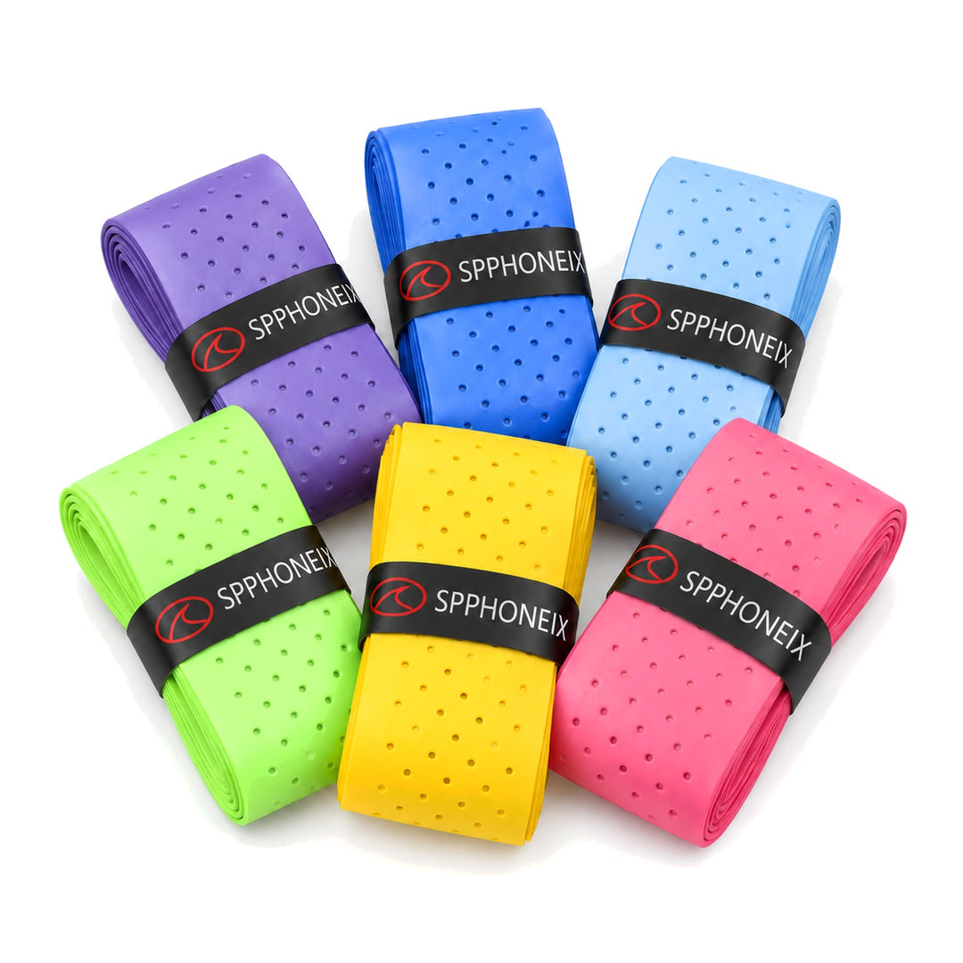 SPPHONEIX Punching Grip Anti-slip Tennis Badminton Squash Racquet Over Grip Tape Overgrip Sweatband（12 COLORS）