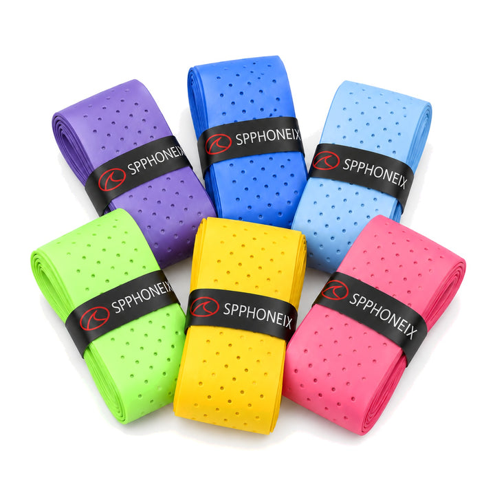 SPPHONEIX Punching Grip Anti-slip Tennis Badminton Squash Racquet Over Grip Tape Overgrip Sweatband（12 COLORS）