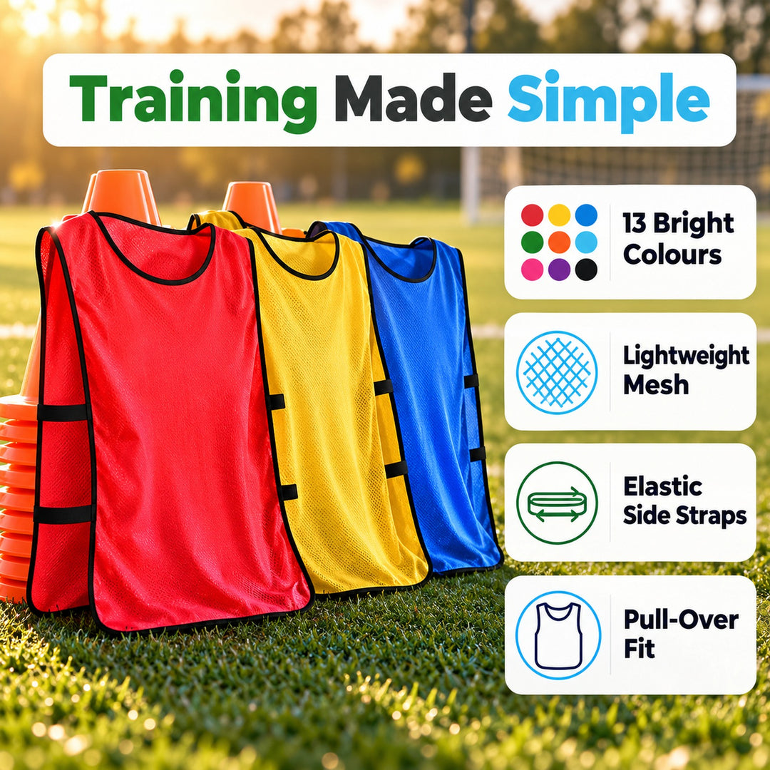 SPPHONEIX Team Training Sports Bibs Vests Soccer Basketball Football Rugby Netball Cricket Various team sports