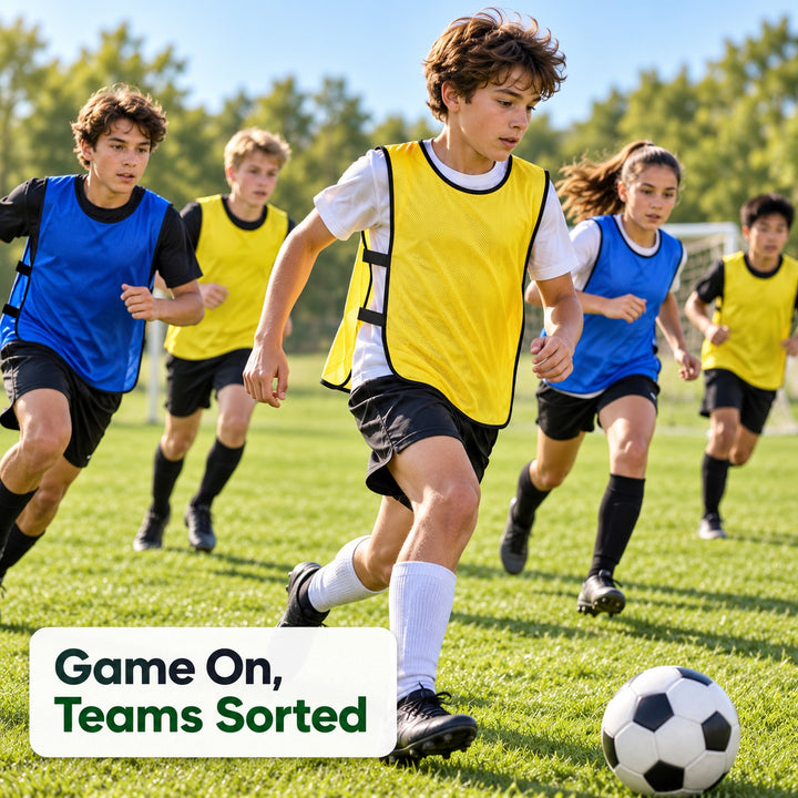 SPPHONEIX Team Training Sports Bibs Vests Soccer Basketball Football Rugby Netball Cricket Various team sports