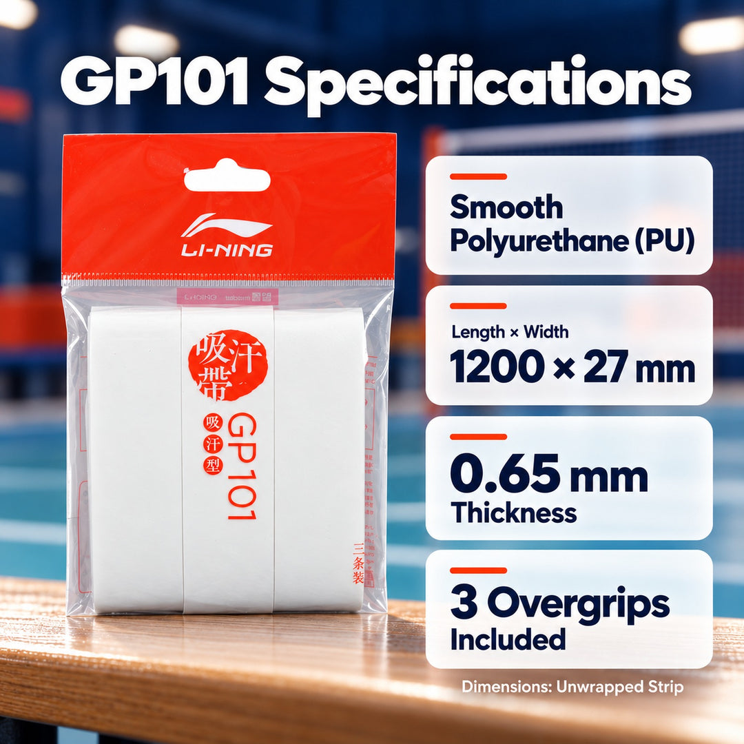 Li-Ning GP101 Badminton Overgrip - 3-Pack - GP101 Badminton Overgrip - 3-Pack 规格图 05