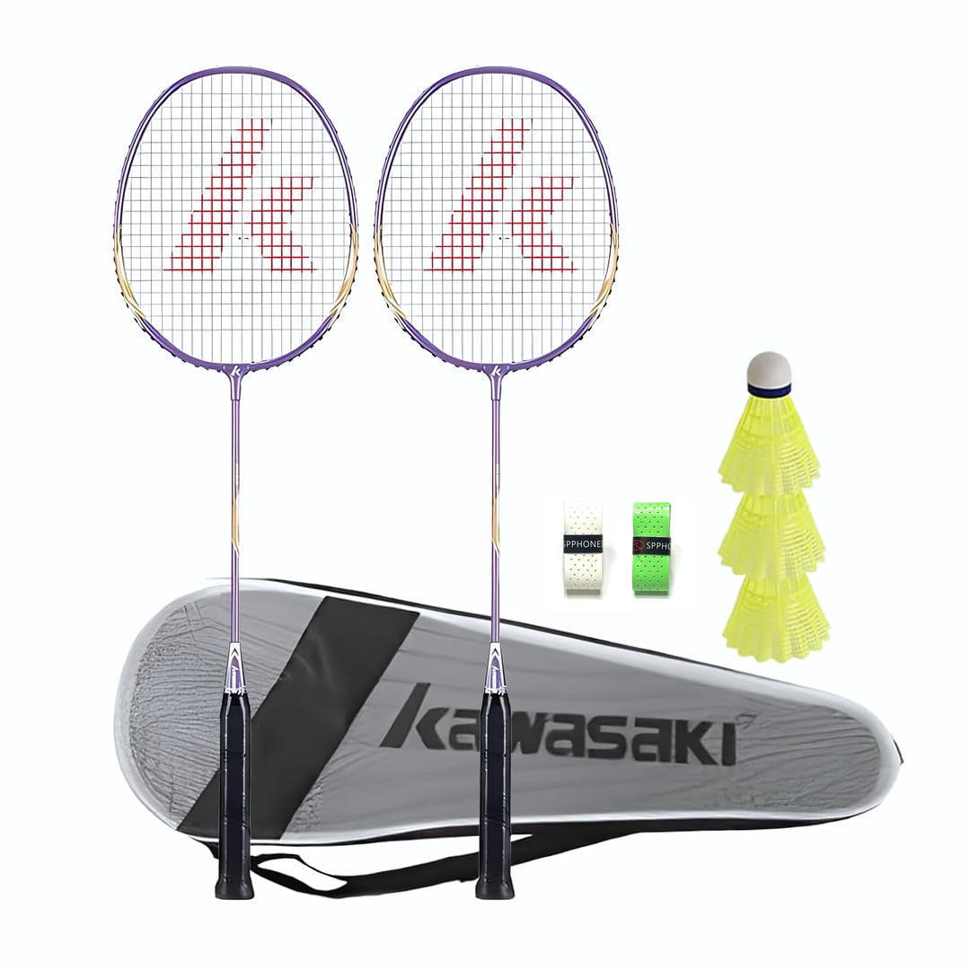 KAWASAKI UP-0160 UP-0182 Set Strung 2 Player Badminton