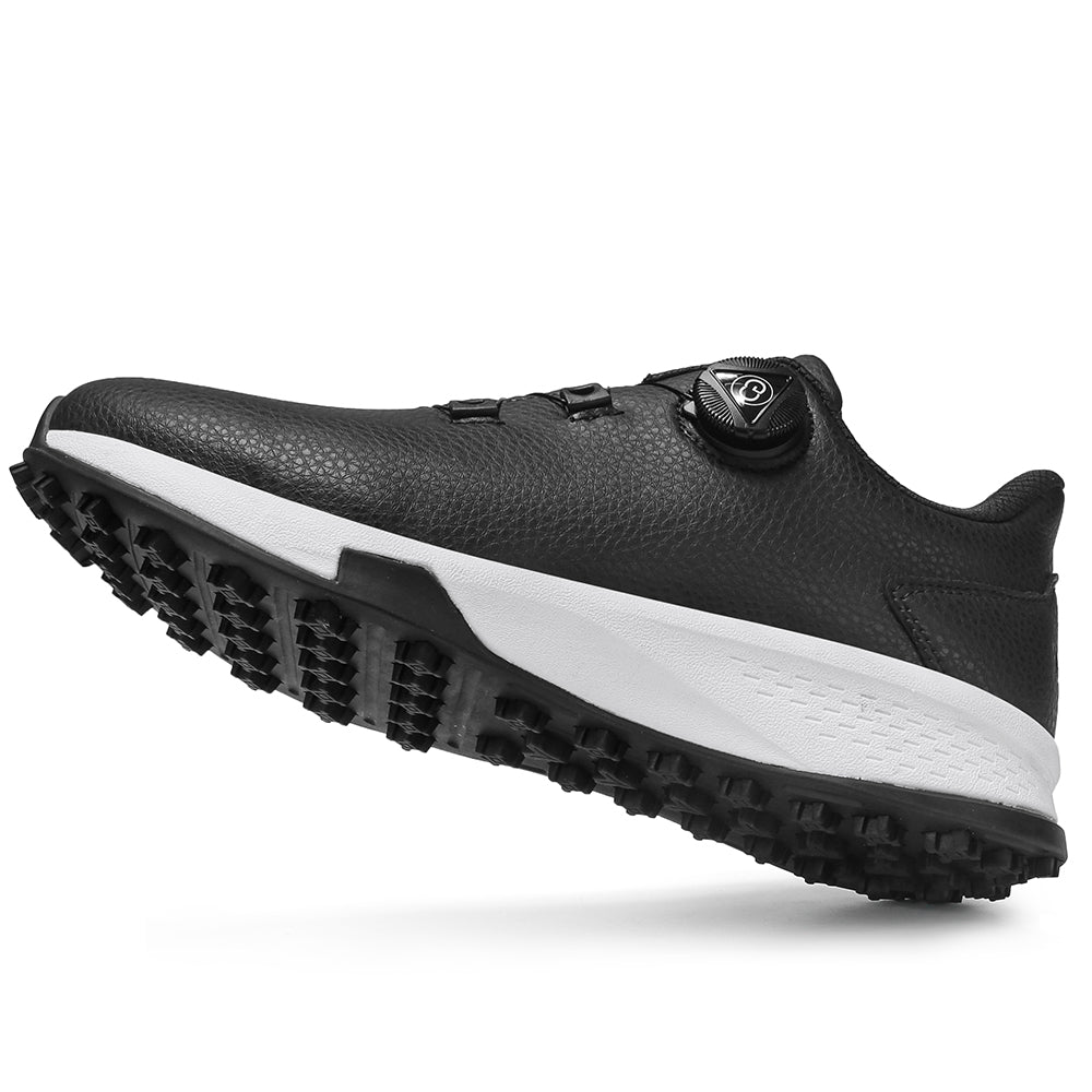 KSOKGOF Universal Golf Shoes for Men and Women, Comfortable Golf Sneakers with Strong Grip, Outstanding Traction &amp; Superior Stability, Black G8001