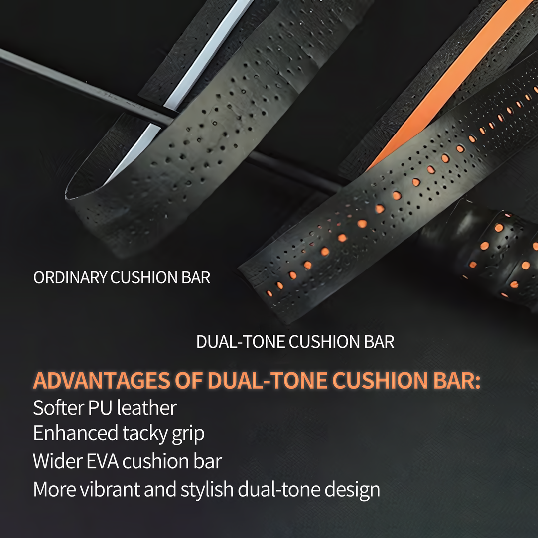 SPPHONEIX  Two Color Memory  EVA Keel Racket Grip Anti Slip Perforated Super Absorbent Tennis Overgrip Badminton Overgrip Pickleball Overgrip Various Sports Equipment Grip