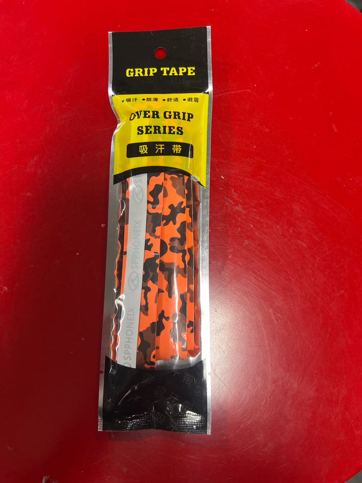 SPP Camouflage Memory Keel Racket Grip Anti Slip Super Absorbent Tennis, Badminton, Pickleball Overgrip Grip