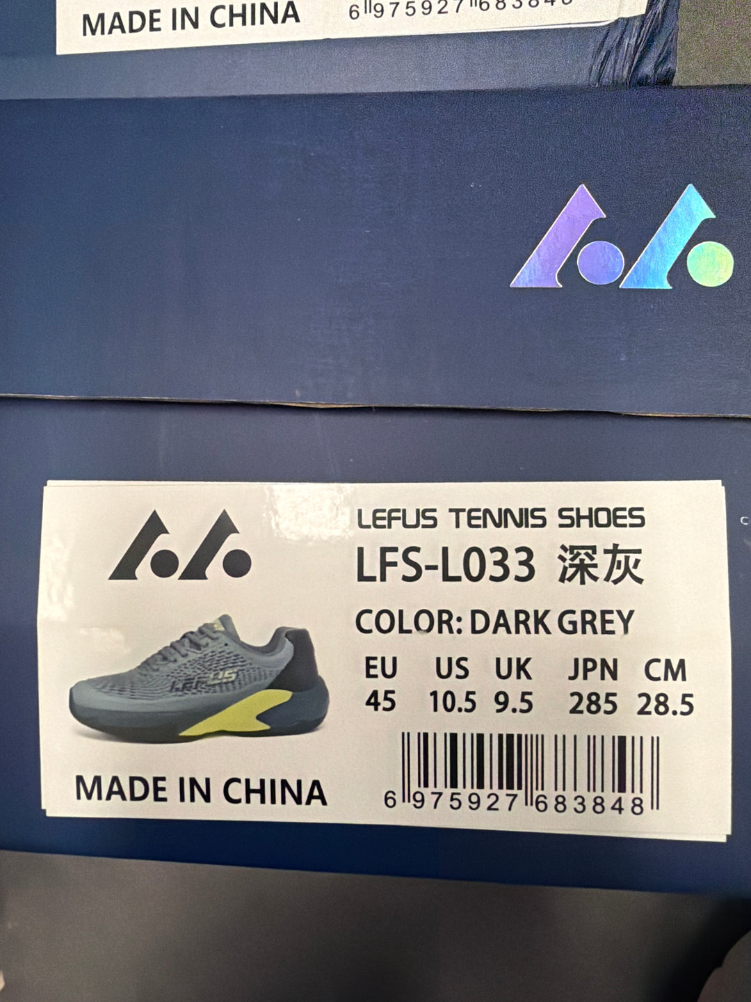 LEFUS Professional Non-Slip Tennis Shoes, Breathable KPU Mesh Sneakers with MD Rubber TPU Sole for Outdoor Sports L033