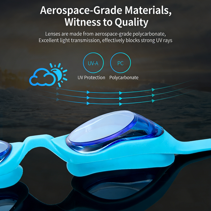 SPP Professional Anti-Fog Swim Goggles, Soft Silicone Nose Bridge, Waterproof, Clear View for Juniors G6200