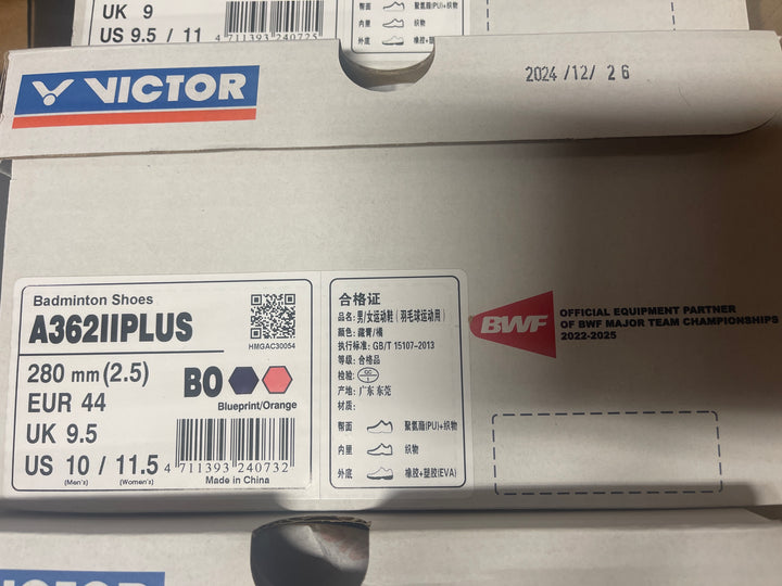 Victor Badminton Shoe SH-A362IIPLUS Unisex Breathable Training Sport Shoe A362IIPLUS