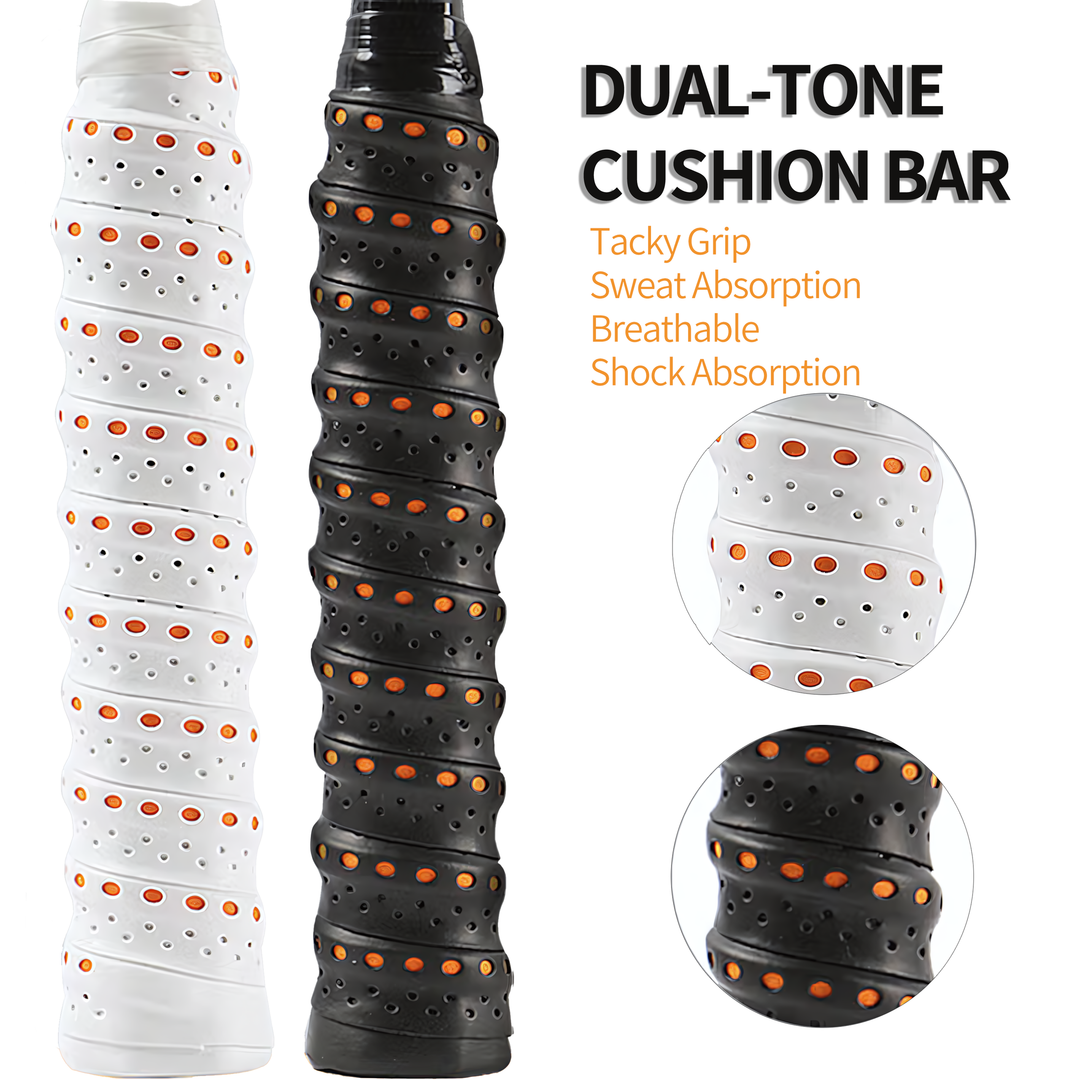 SPPHONEIX  Two Color Memory  EVA Keel Racket Grip Anti Slip Perforated Super Absorbent Tennis Overgrip Badminton Overgrip Pickleball Overgrip Various Sports Equipment Grip