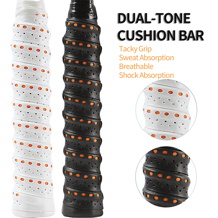 SPPHONEIX  Two Color Memory  EVA Keel Racket Grip Anti Slip Perforated Super Absorbent Tennis Overgrip Badminton Overgrip Pickleball Overgrip Various Sports Equipment Grip