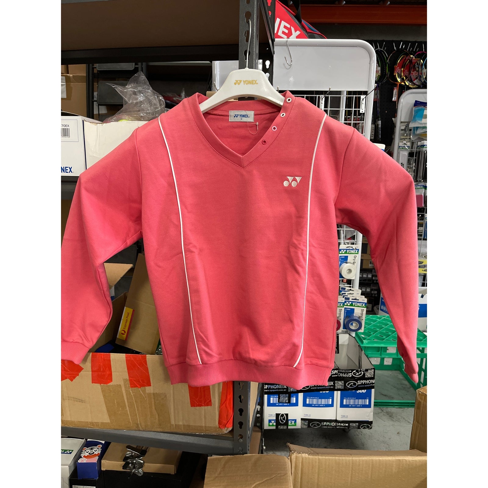 Yonex Sports Long Sleeve Red Color Tagless YY Women LV1 product image - YONEX Sports long sleeve