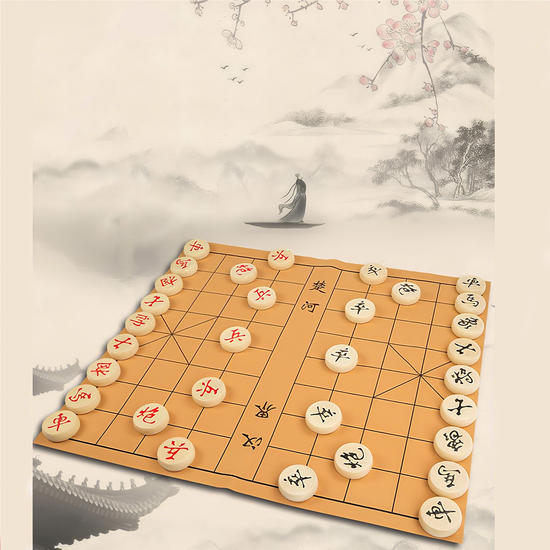 SPPHONEIX Wooden Chinese Chess Xiangqi Set for Board Game Traditional Game Travel Game