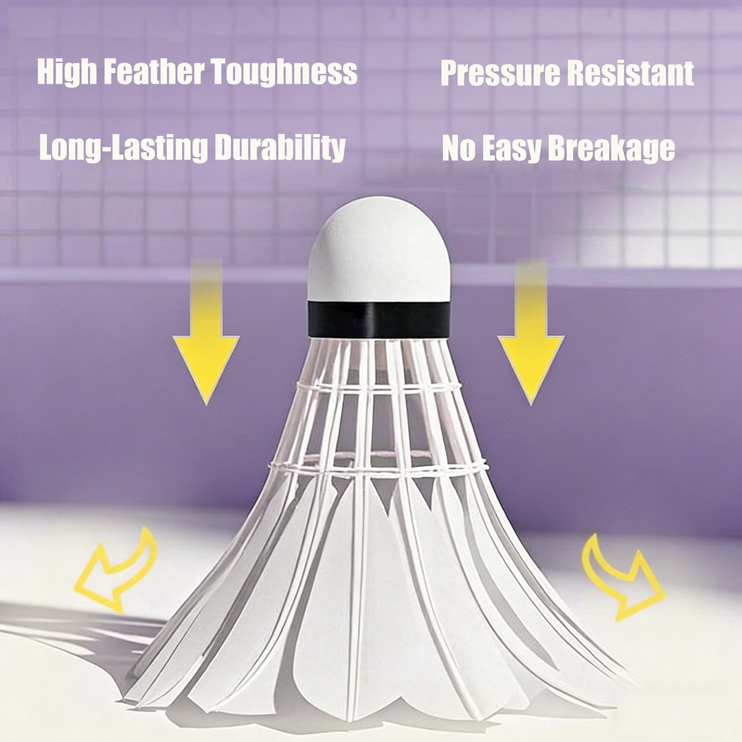 SPPHONEIX Purple Badminton Shuttlecocks Goose Feather Speed 78（Tournament LEVEL）