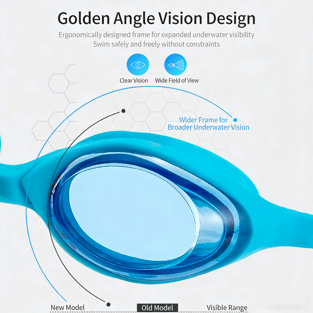 SPP Professional Anti-Fog Swim Goggles, Soft Silicone Nose Bridge, Waterproof, Clear View for Juniors G6200