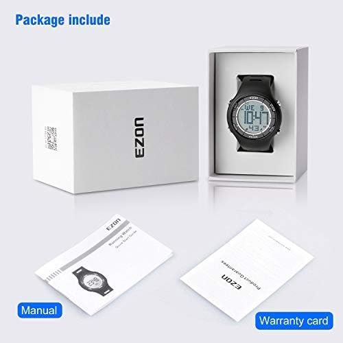 EZON 5ATM Waterproof Digital Sports Watch –   Tracker, Stopwatch, Fitness Watch L008
