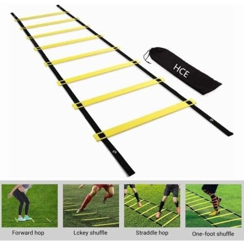 SPPHOENIX 7M & 8M Agility Speed Ladder for Sports Training - Soccer, Football, Fitness Trainer with Adjustable Rungs, Carry Bag Included