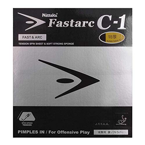 NITTAKU Fastarc C1 Table Tennis Rubber - Red product image - Nittaku table tennis rubber